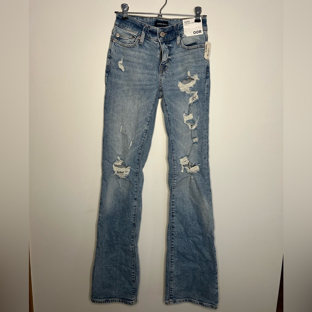 aeropostale low rise flare leg jeans